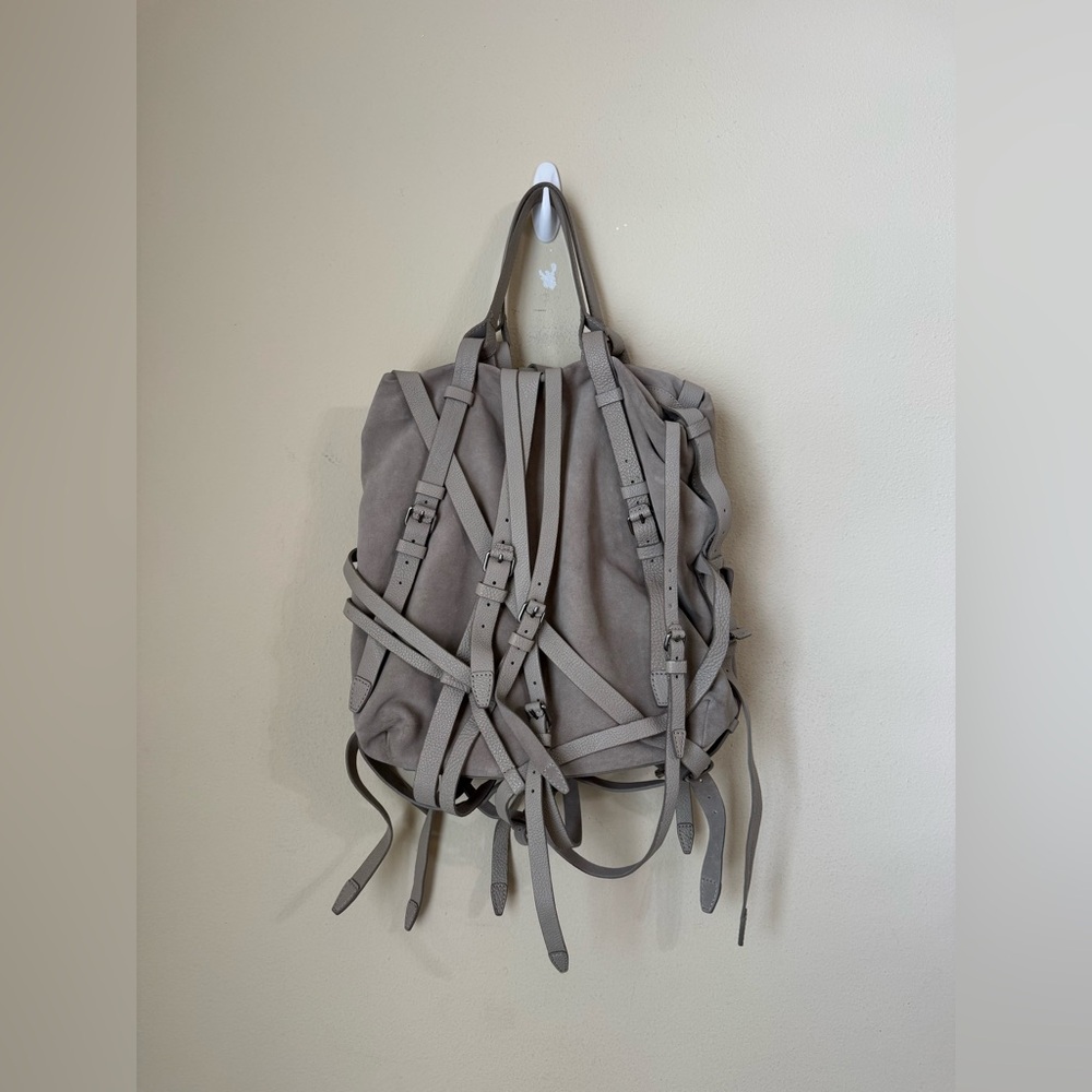 Alexander Wang Kirsten Bag Suede Leather Grey Shoulder Strap Tote